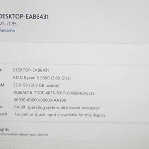 new high performance gaming pc – ryzen 5 5500, 32gb ram